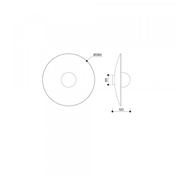 CERAMIC SCONE 36 WALL LIGHT by Contain 21038