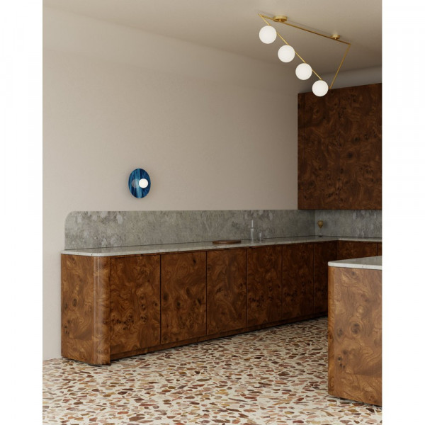 DISC AND SPHERE GLASS WALL...